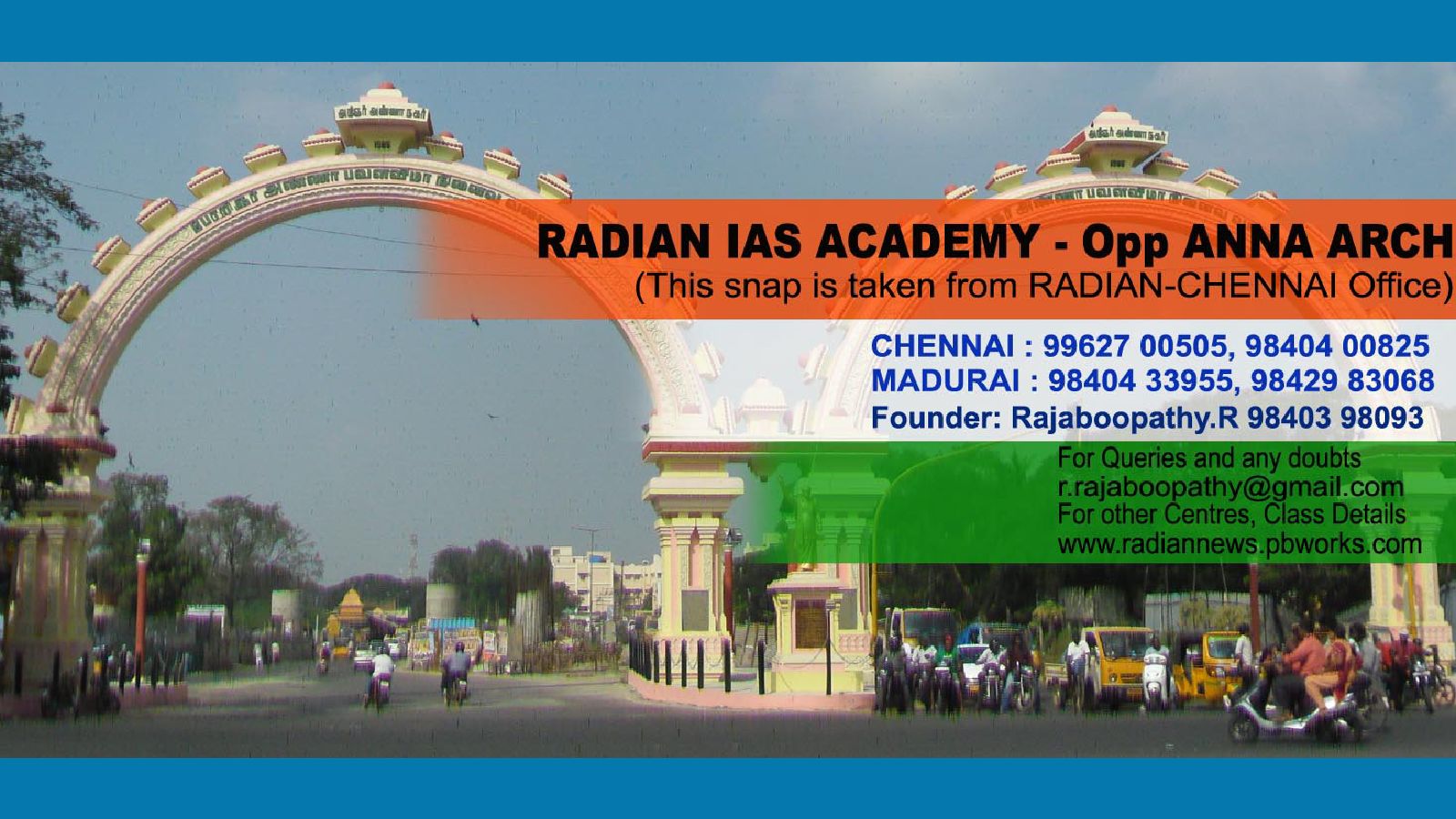 Radian IAS Academy Chennai Hero Slider - 1